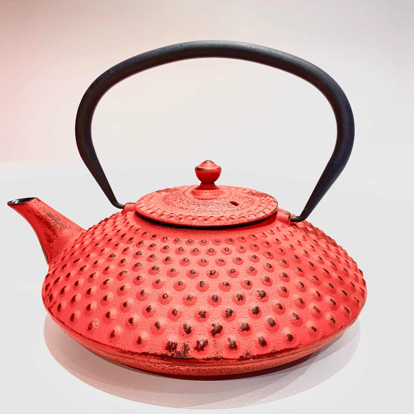 Cast Iron Teapot-Red Mame - J Mart