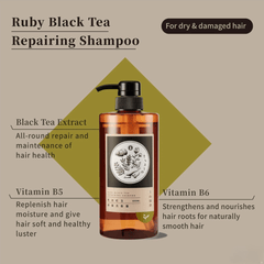 Tsaio Ruby Black Tea Repairing Shampoo 600ml - J Mart