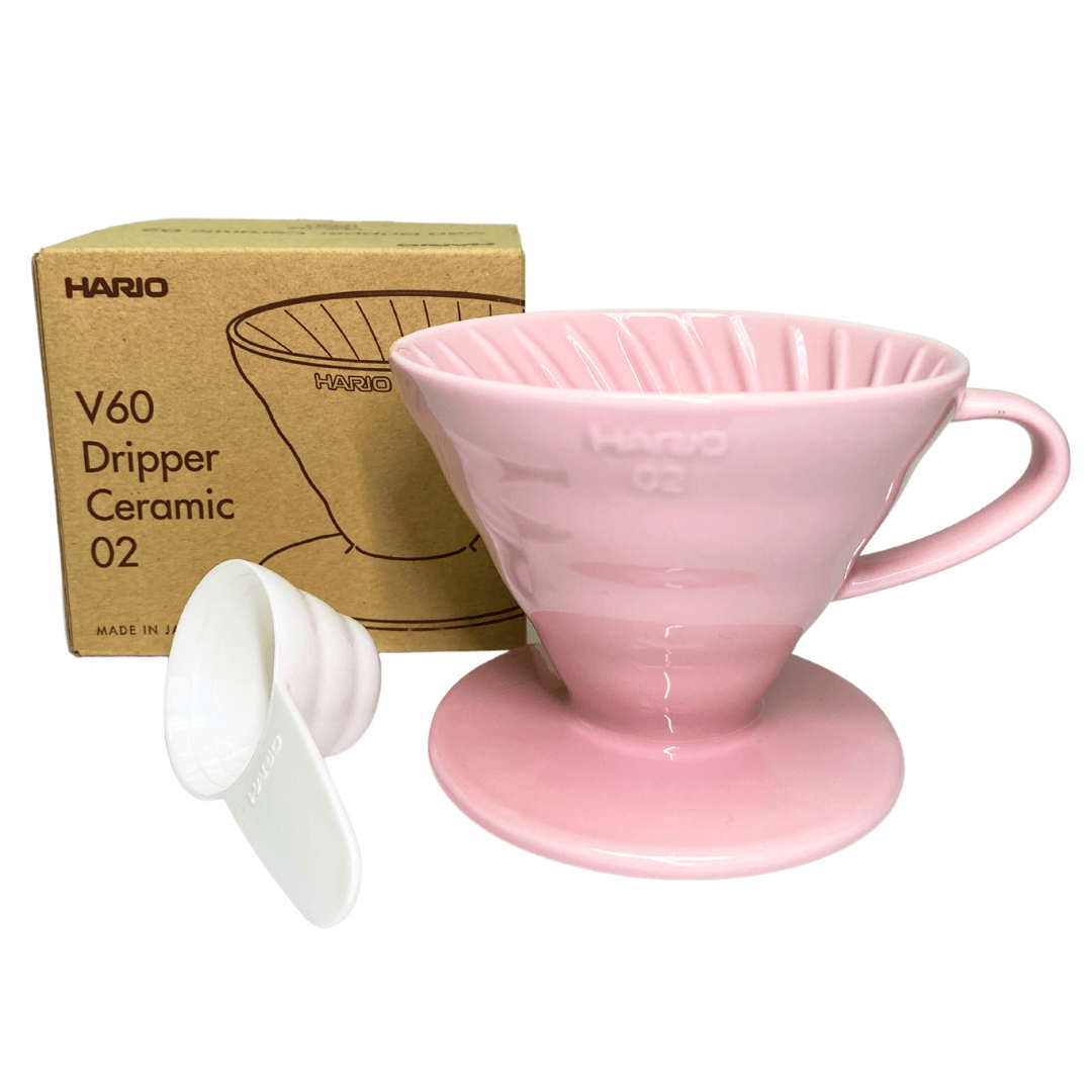 Hario V60 colour coffee dripper (pink) for 1-4 cups - J Mart