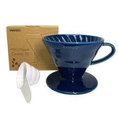 Hario V60 colour coffee dripper (indigo blue) for 1-4 cups - J Mart