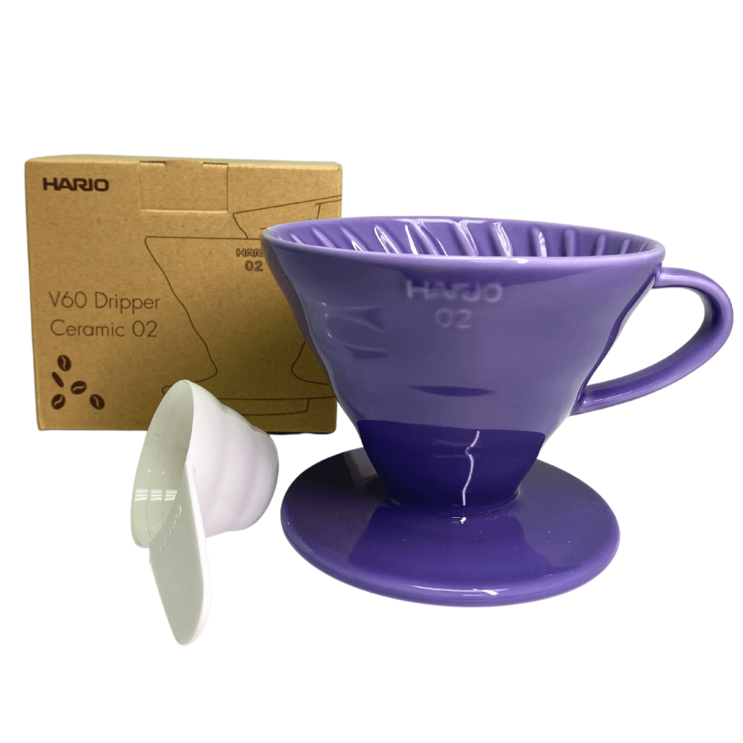 Hario V60 colour coffee dripper (purple) for 1-4 cups - J Mart